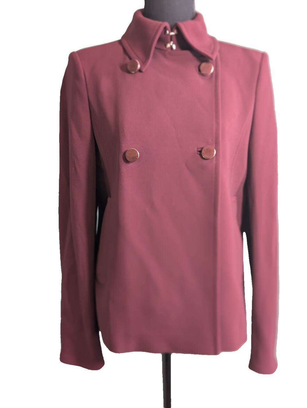 Brooks Brothers 1818 Women's Jacket, Burgundy, neck hook closure, US6,UK12,IT42